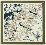 Swedish Classic Map Scarf, kolor: 620 - Green