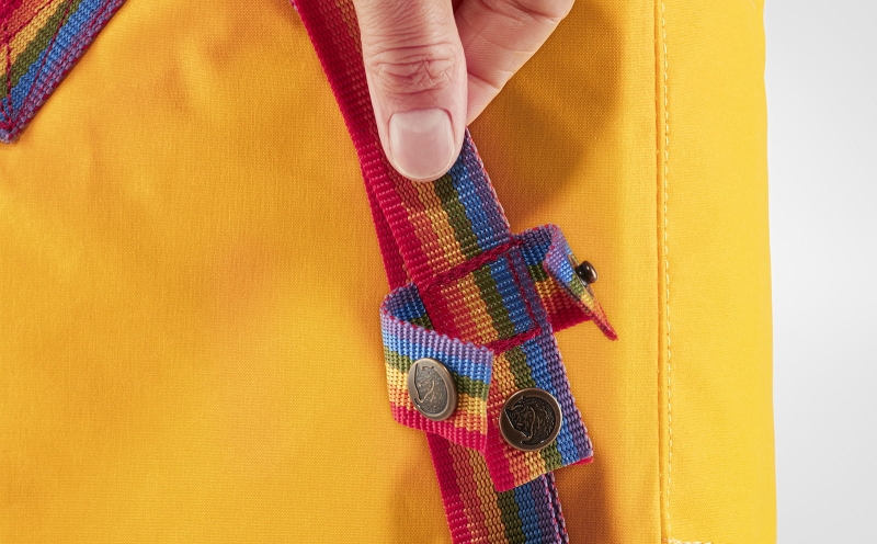 Kanken Rainbow Mini, kolor: 141-907 Warm Yellow-Rainbow Pattern