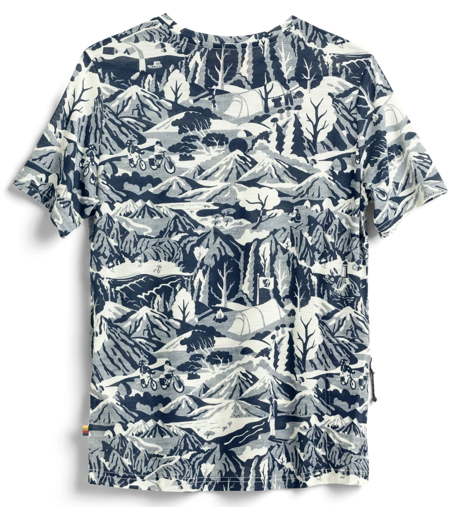 Fjallraven S/F Wool-T Shirt, kolor: 560-111 - Navy / Eggshell
