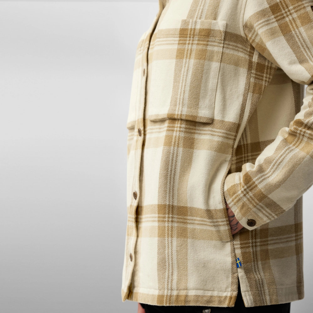 Singi Flannel Overshirt W, kolor: 113-196 - Chalk White / Dune Beige