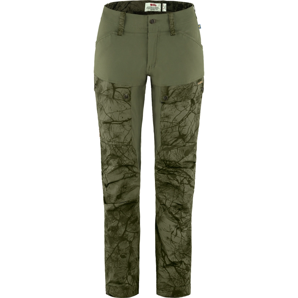 Keb Trousers Curved W update, kolor: 626-625 - Green Camo - Laurel Green