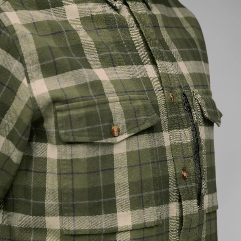 Varmland Heavy Flannel Shirt, kolor: 620-662 - Green-Deep Forest