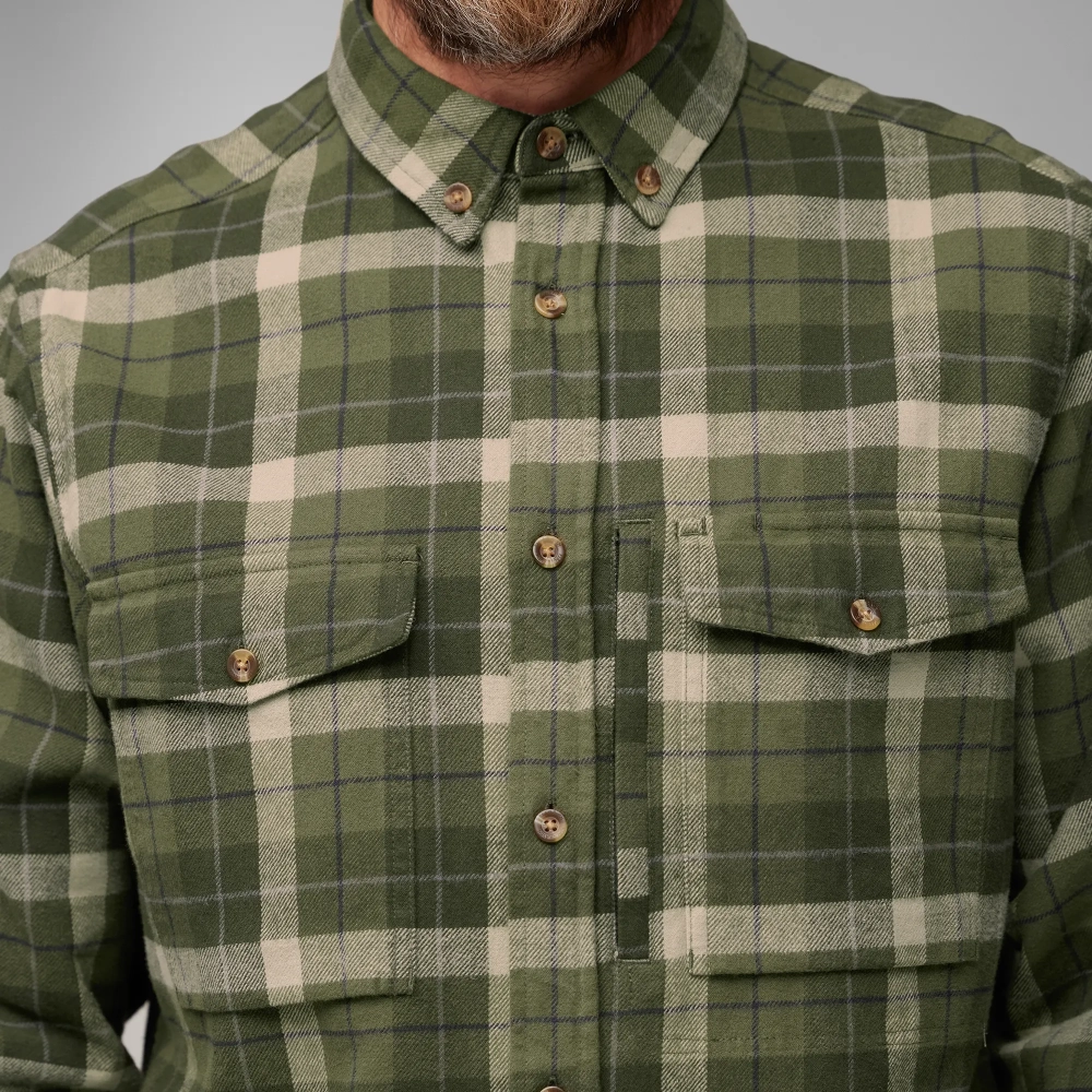 Varmland Heavy Flannel Shirt, kolor: 620-662 - Green-Deep Forest