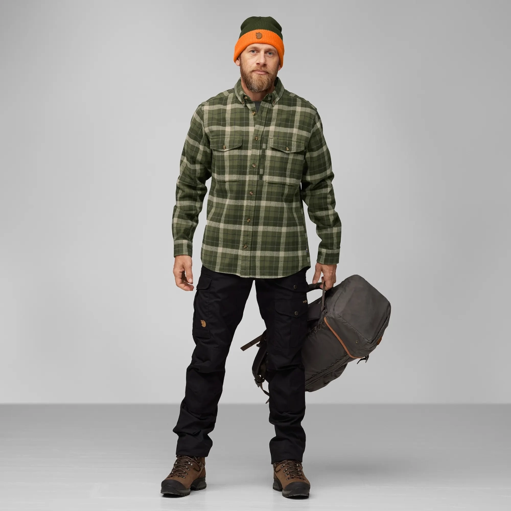 Varmland Heavy Flannel Shirt, kolor: 620-662 - Green-Deep Forest