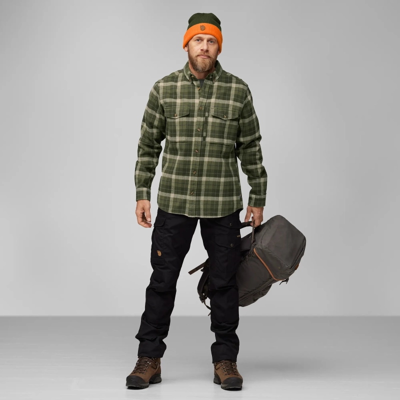 Varmland Heavy Flannel Shirt, kolor: 620-662 - Green-Deep Forest
