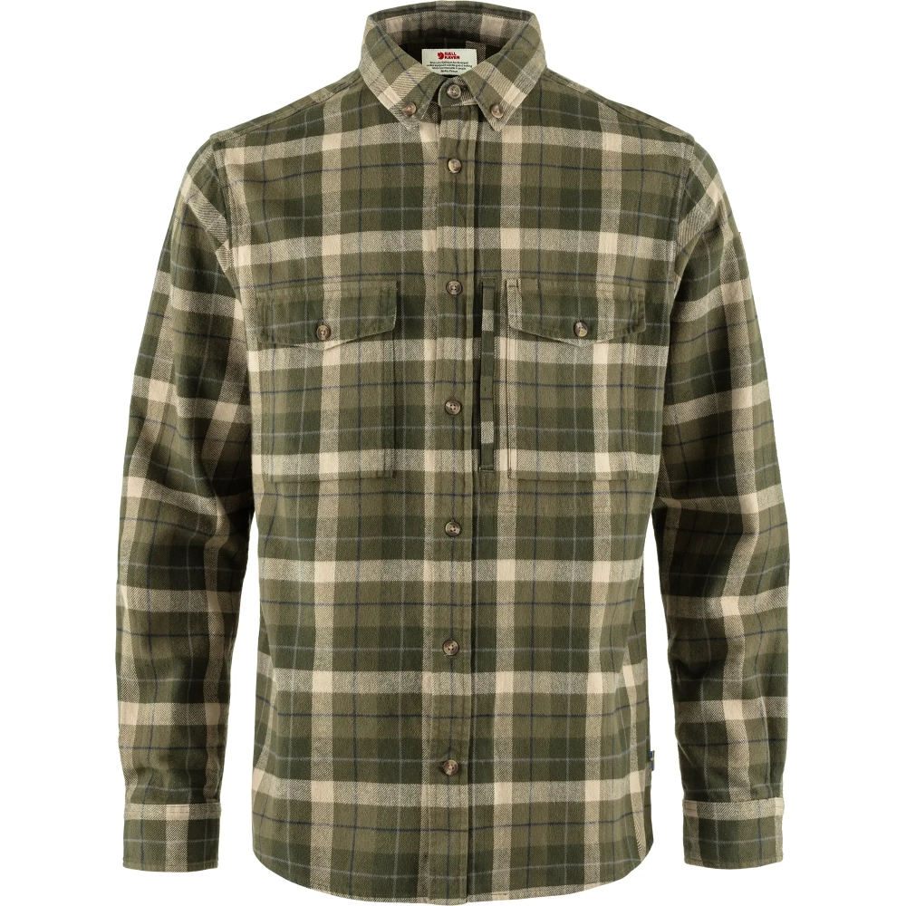 Varmland Heavy Flannel Shirt, kolor: 620-662 - Green-Deep Forest