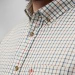 Sormland Lite Flannel Shirt, kolor: 113-555 - Chalk White-Dark Navy