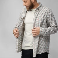 Sormland Lite Flannel Shirt, kolor: 113-555 - Chalk White-Dark Navy