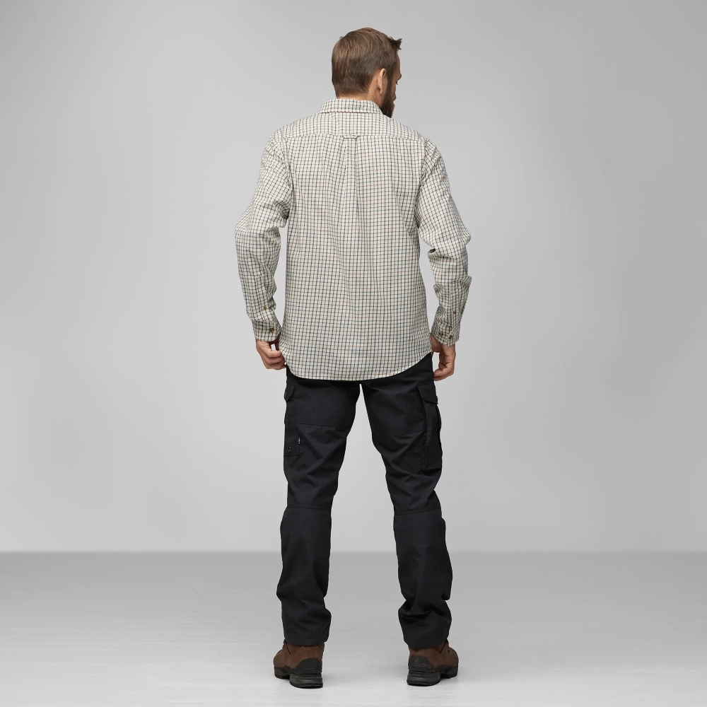 Sormland Lite Flannel Shirt, kolor: 113-555 - Chalk White-Dark Navy