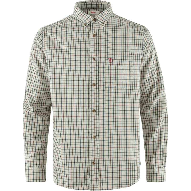 Sormland Lite Flannel Shirt, kolor: 113-555 - Chalk White-Dark Navy
