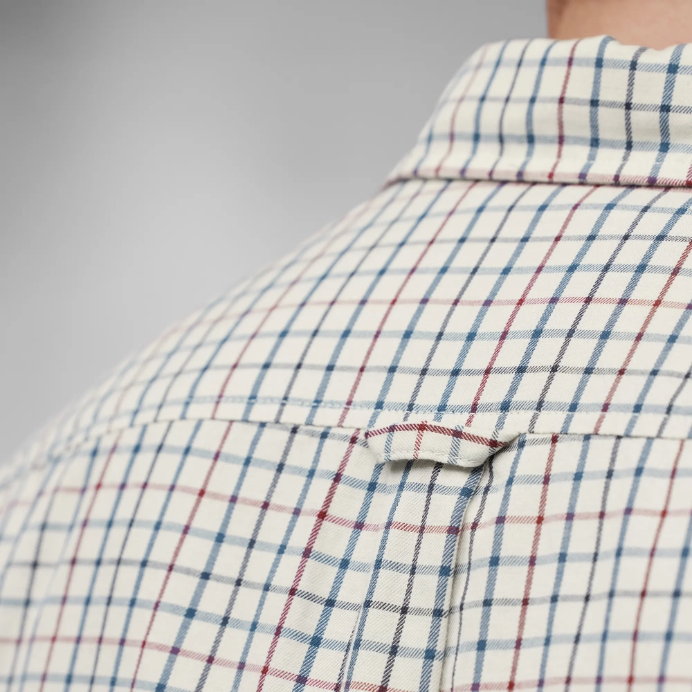Sormland Lite Flannel Shirt, kolor: 113-555 - Chalk White-Dark Navy