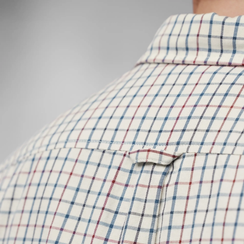Sormland Lite Flannel Shirt, kolor: 113-555 - Chalk White-Dark Navy
