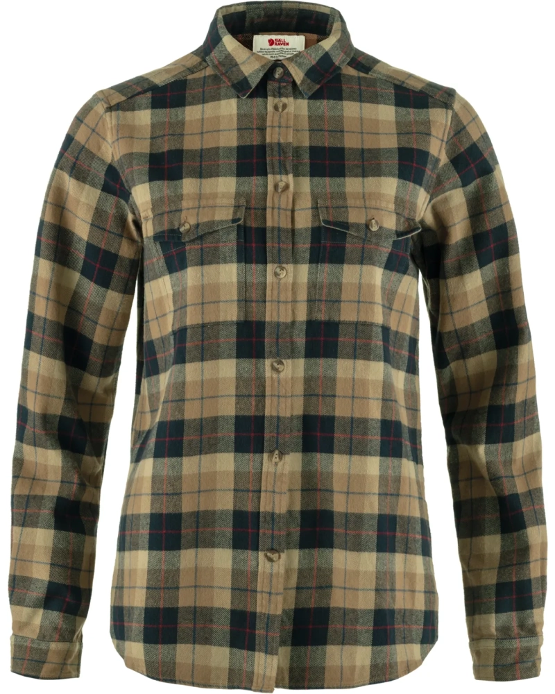 Varmland Heavy Flannel Shirt W, kolor: 227-555 - Dark Sand-Dark Navy