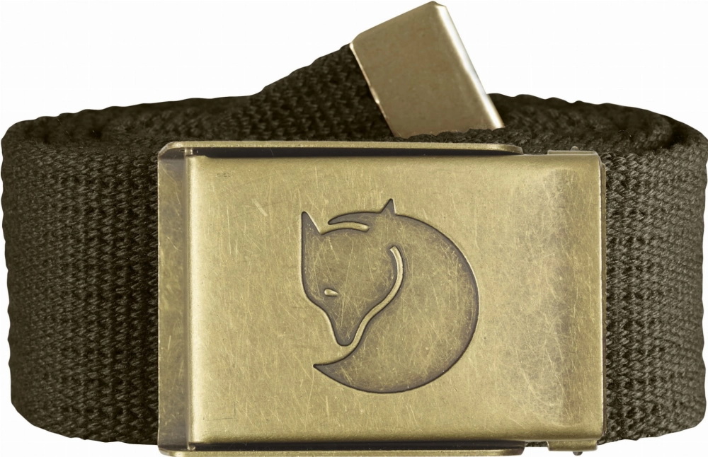 Fjallraven Canvas Brass Belt 4cm, kolor: 633 - Dark Olive