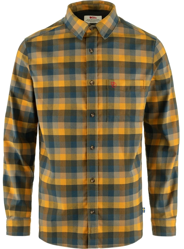 Lappland Stretch Flannel Shirt, kolor: 625-570 - Laurel Green-Mountain Blue