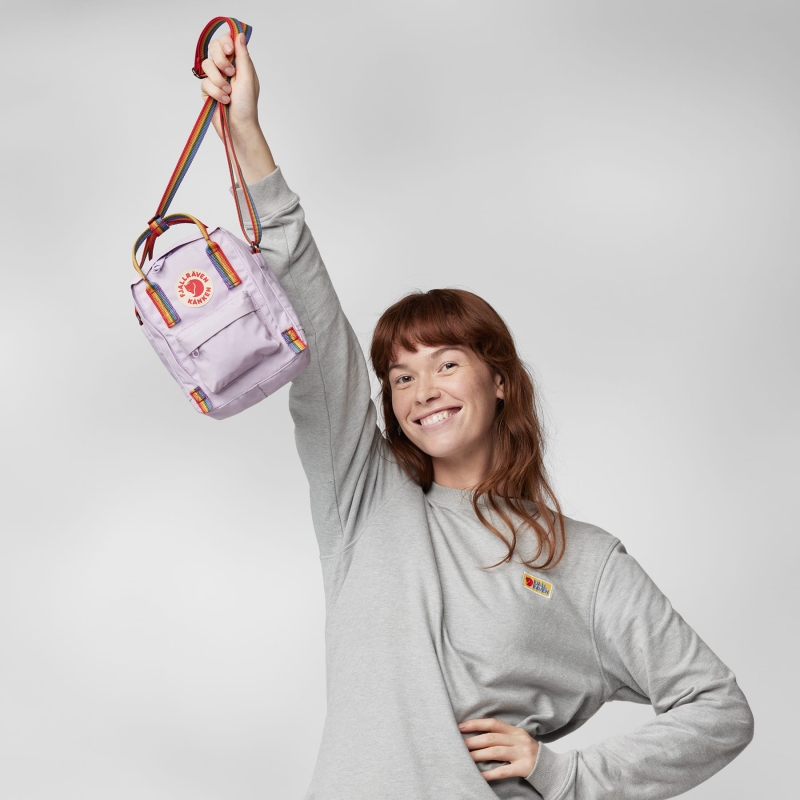 Kanken Rainbow Sling, kolor: 457-907 - Pastel Lavender-Rainbow Pattern