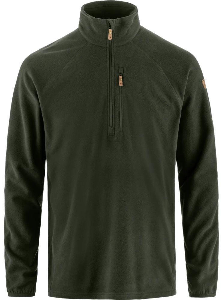 bluza_polarowa_Fjallraven_Ovik_Lite_Fleece_Half_Zip_kolor_662_Deep_Forest.webp