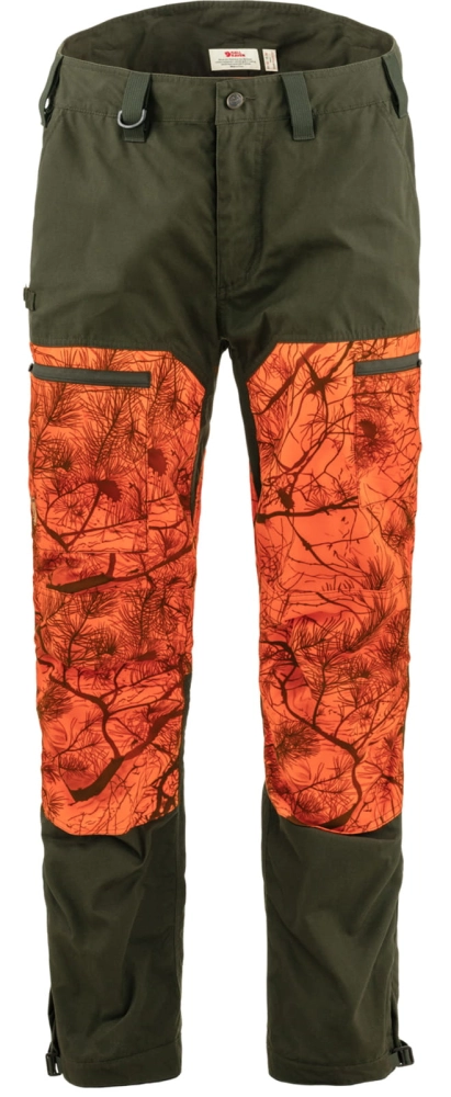 Drev Hybrid Trousers, kolor: 662-261 - Deep Forest - Orange Multi Camo