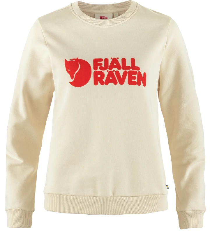Fjallraven Logo Sweater W, kolor: 113-214 - Chalk White-Flame Orange