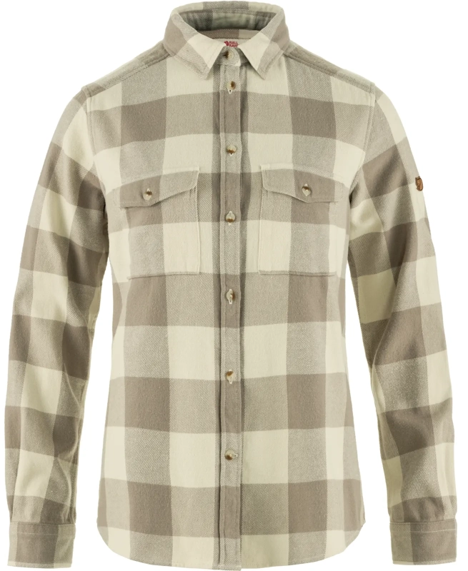 Ovik Heavy Flannel Shirt W, kolor: 021-113 - Fog-Chalk White