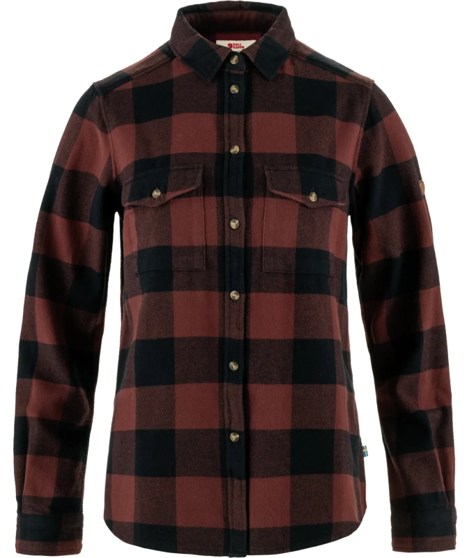 Ovik Heavy Flannel Shirt W, kolor: 555-352 - Dark Navy-Maroon