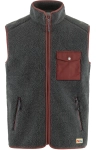 Vardag Pile Fleece Vest, kolor: 030-352 - Dark Grey-Maroon