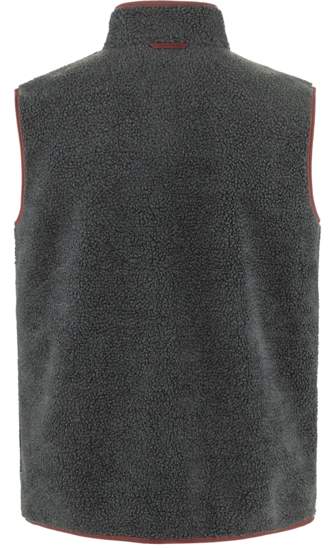 Vardag Pile Fleece Vest, kolor: 030-352 - Dark Grey-Maroon