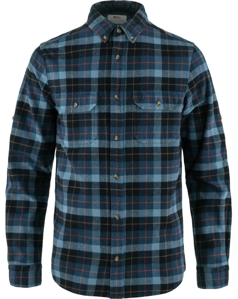 Singi Heavy Flannel Shirt, kolor: 555-534 - Dark Navy-Indigo Blue