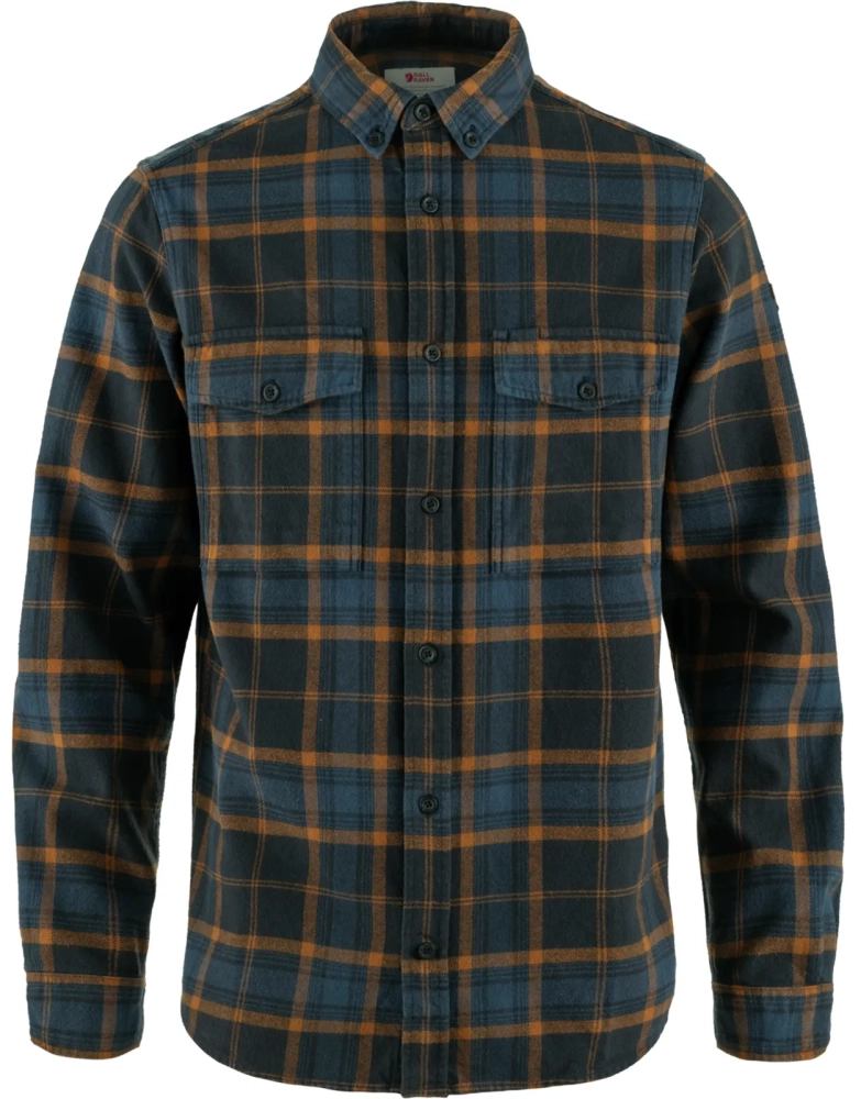 Ovik Twill Shirt, kolor: 555-230 - Dark Navy-Chestnut