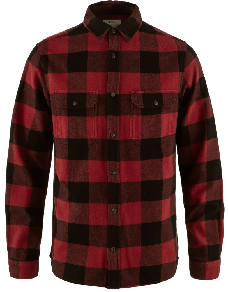 Ovik Heavy Flannel Shirt, kolor: 320-550 - Red-Black