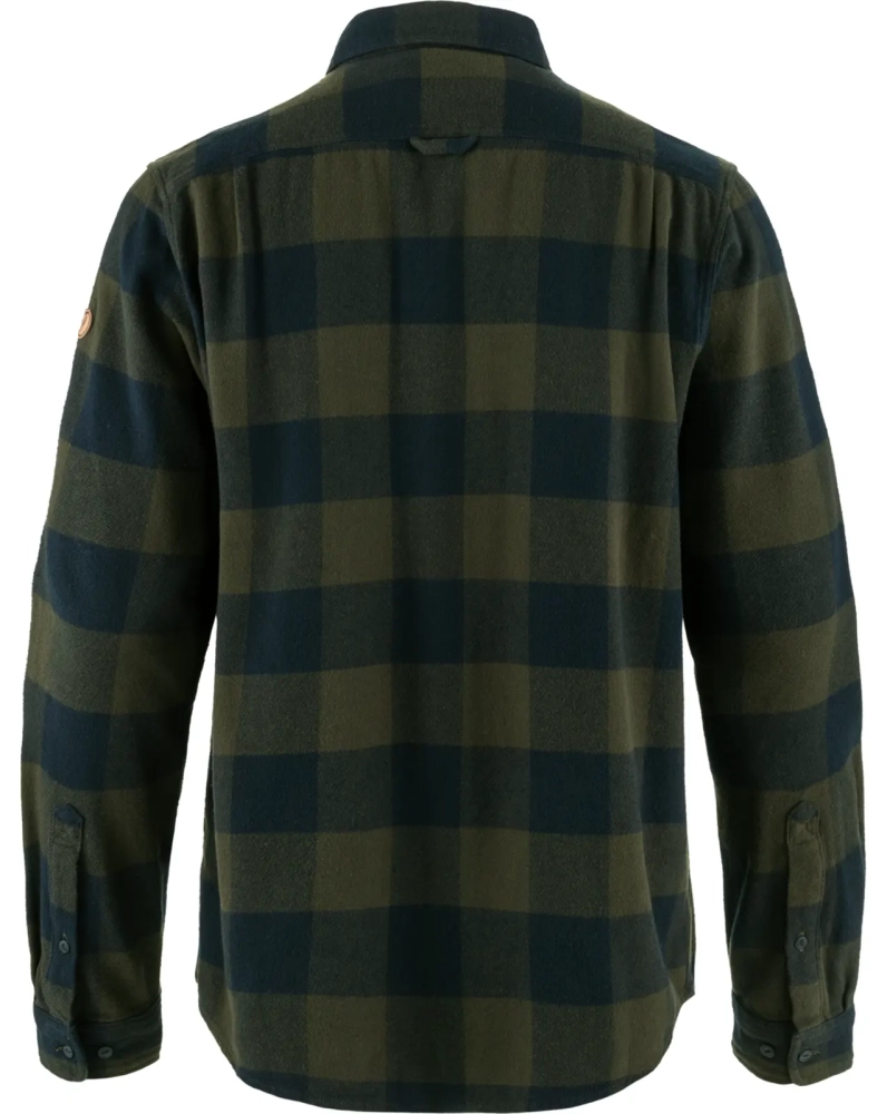 Ovik Heavy Flannel Shirt, kolor: 662-555 - Deep Forest-Dark Navy