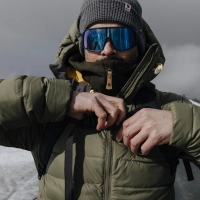 Expedition Pack Down Hoodie, kolor: 620-161 - Green-Mustard Yellow