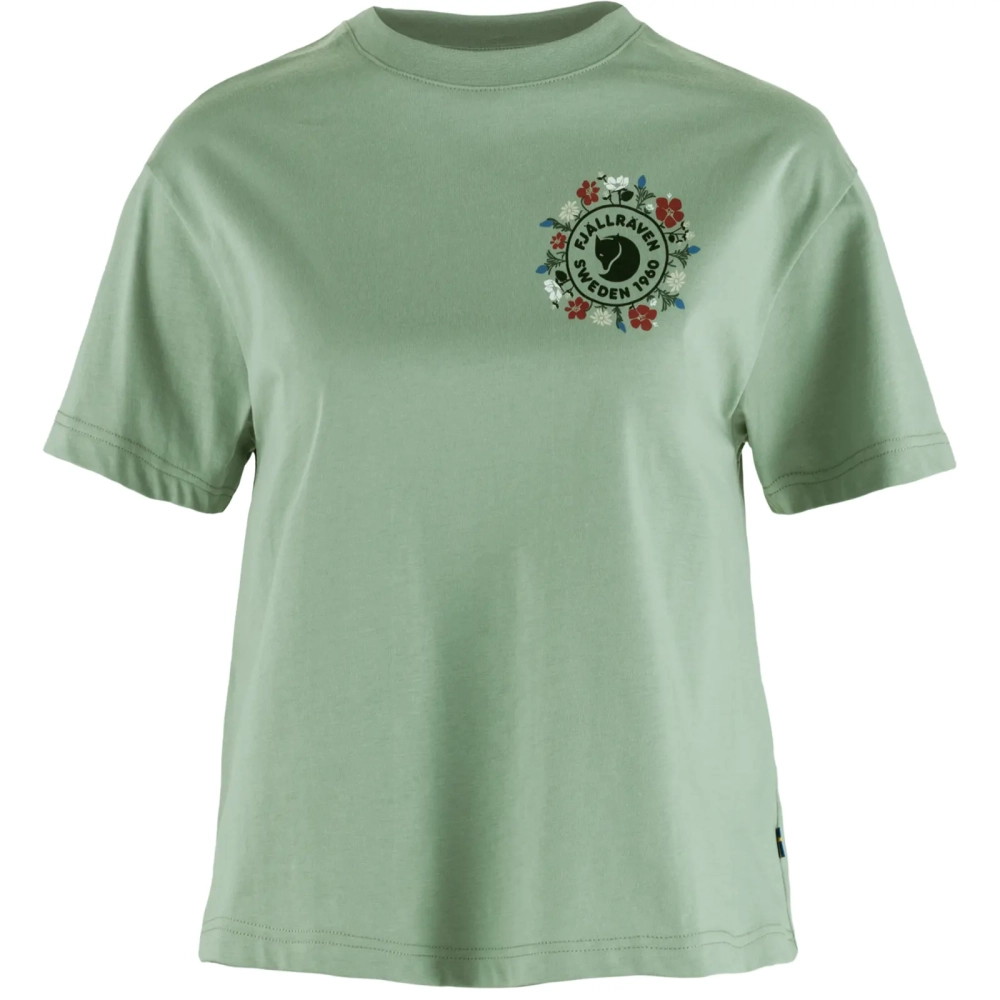 Fjallraven Fjallblomster Logo T-shirt W, kolor: 674 - Misty Green