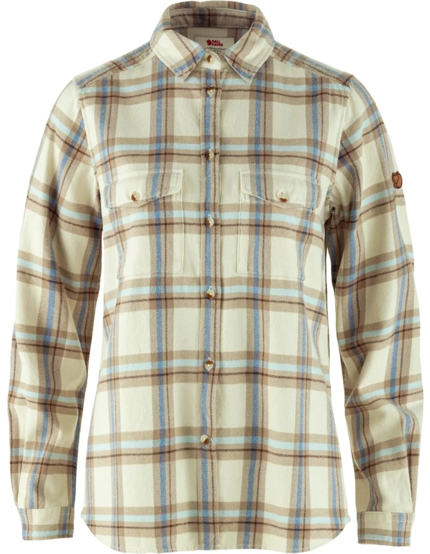 Ovik Heavy Flannel Shirt W, kolor: 113-118 - Chalk White - Fossil