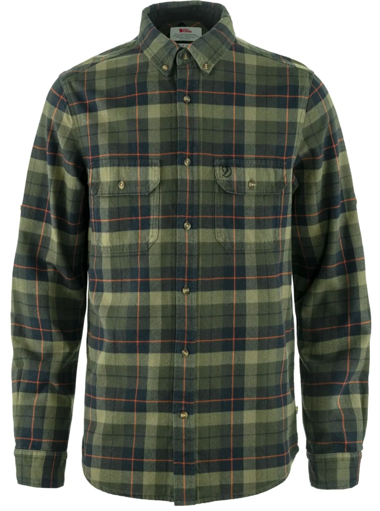 Singi Heavy Flannel Shirt, kolor: 550-662 - Black-Deep Forest