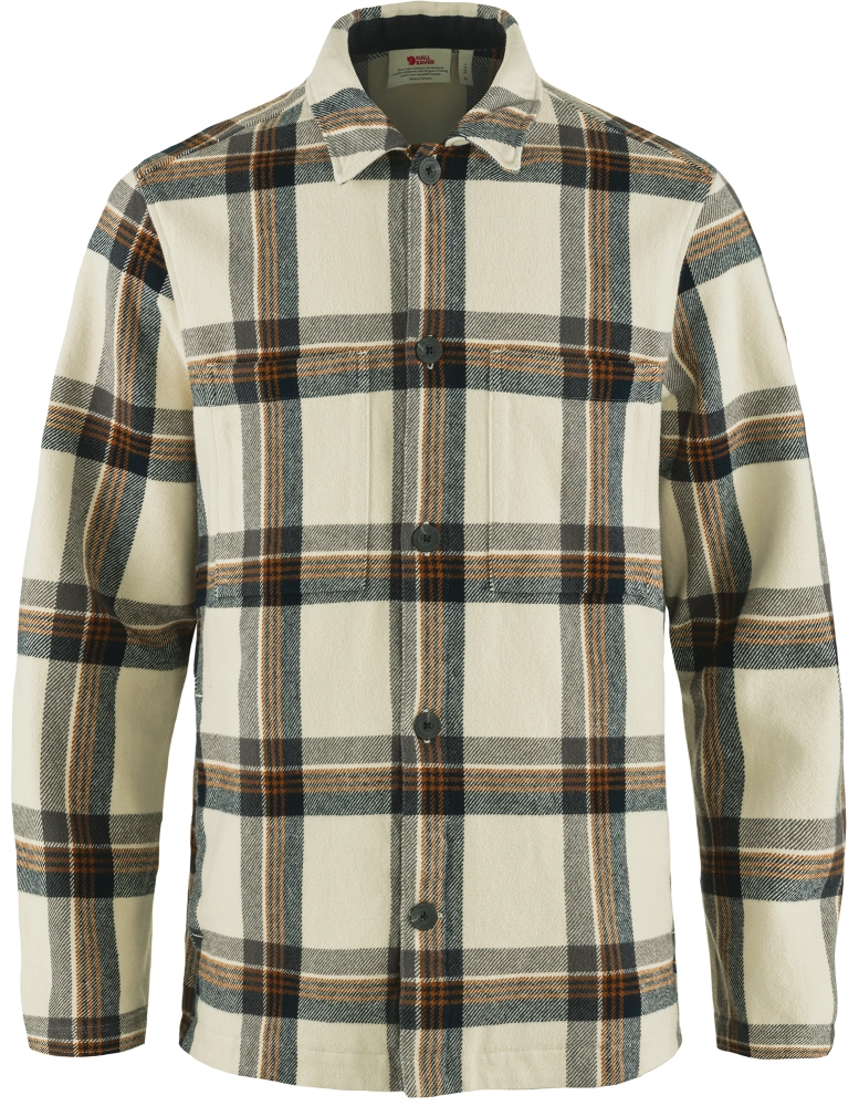 Singi Flannel Overshirt, kolor: 113-555 - Chalk White-Dark Navy