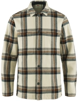Singi Flannel Overshirt, kolor: 113-555 - Chalk White-Dark Navy