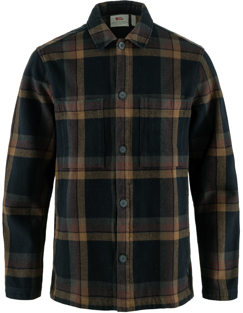 Singi Flannel Overshirt, kolor: 555-265 - Dark Navy-Wood Brown