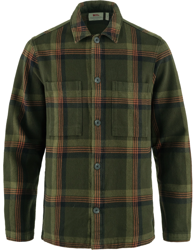 Singi Flannel Overshirt, kolor: 662-555 - Deep Forest-Dark Navy