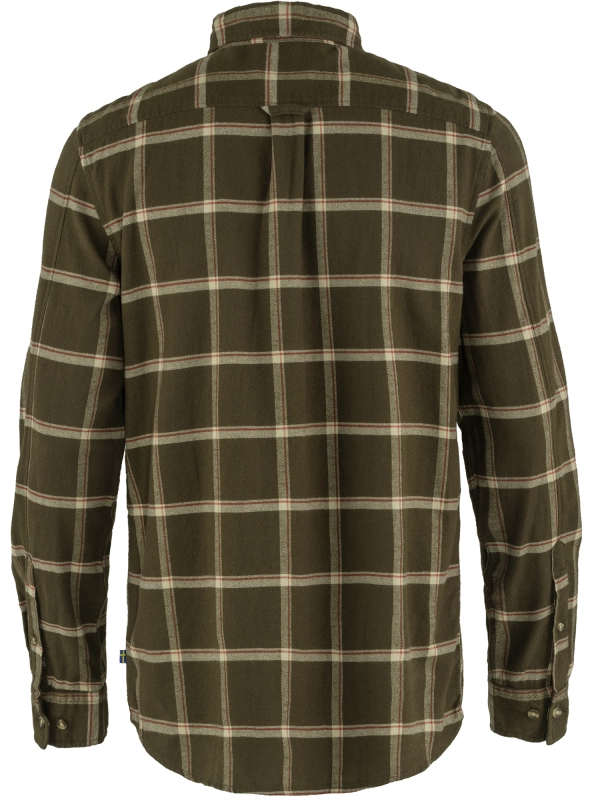 Ovik Comfort Flannel Shirt, kolor: 633-195 - Dark Olive-Dark Sand
