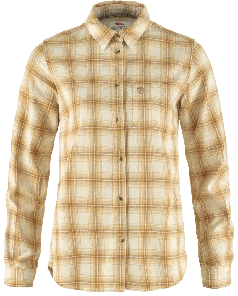 Ovik Flannel Shirt LS W, kolor: 113-196 - Fossil-Dune Beige