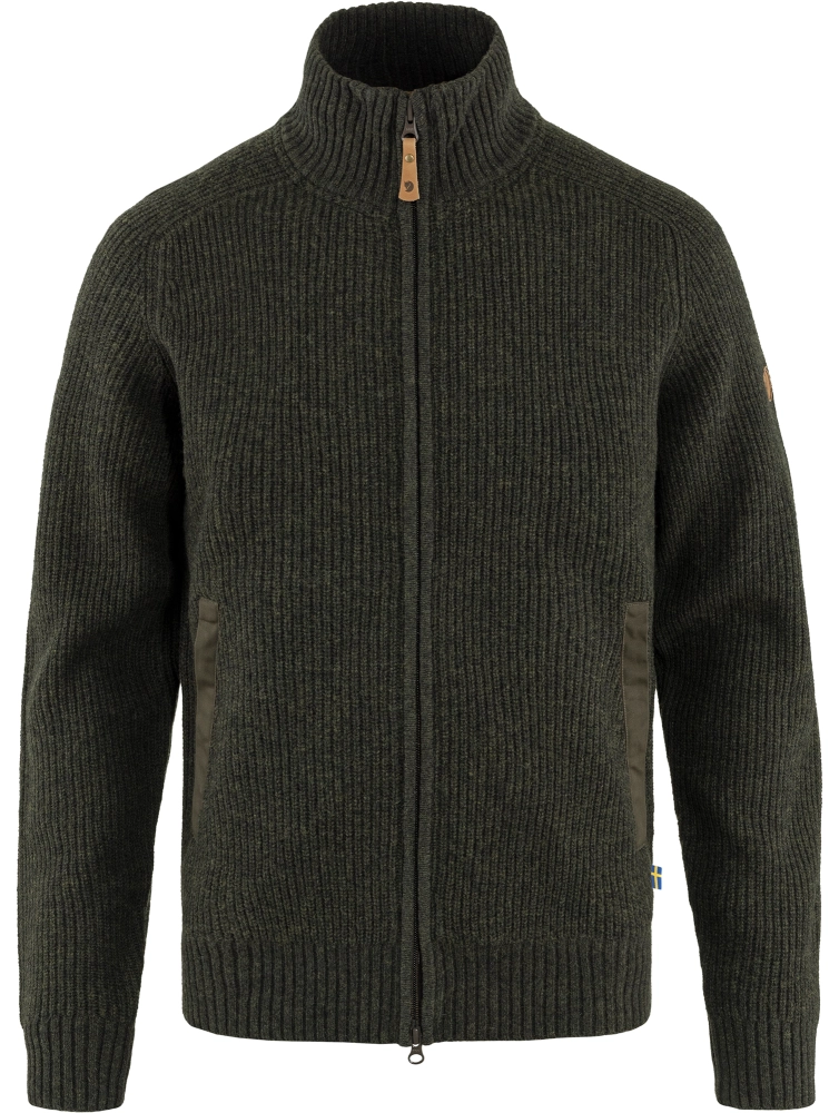 Ovik Zip Cardigan Knit, kolor: 633 - Dark Olive