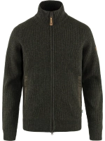 Ovik Zip Cardigan Knit, kolor: 633 - Dark Olive