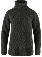 Ovik Cable Knit Roller Neck W, kolor: 030 - Dark Grey