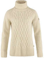 Ovik Cable Knit Roller Neck W, kolor: 113 - Chalk White