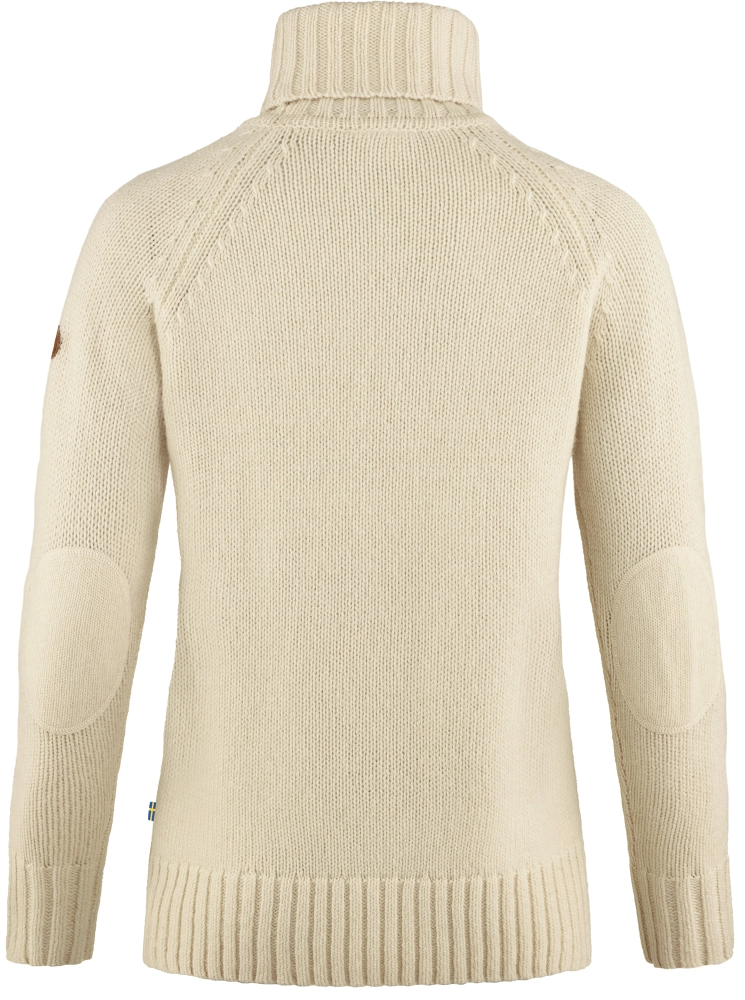 Ovik Cable Knit Roller Neck W, kolor: 113 - Chalk White