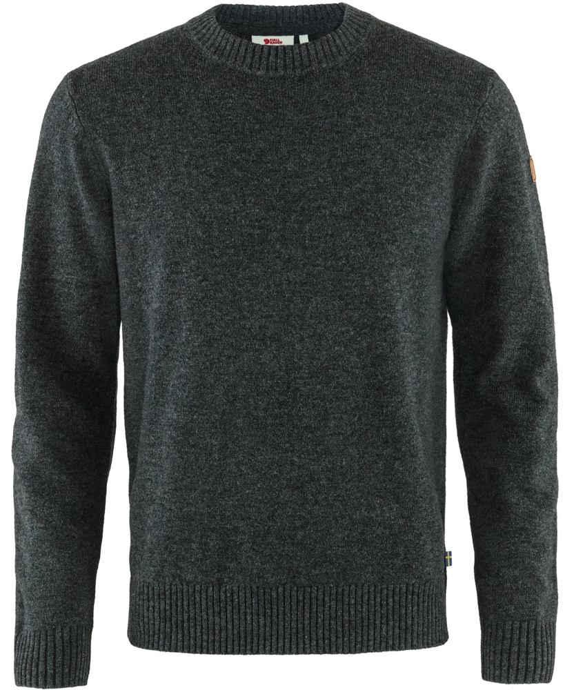 Ovik Round-neck Sweater, kolor: 030 - Dark Grey, 1