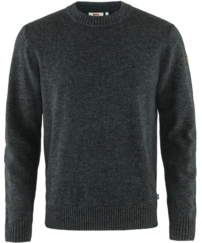 Ovik Round-neck Sweater, kolor: 030 - Dark Grey, 1