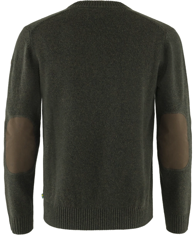 Ovik Round-neck Sweater, kolor: 633 - Dark Olive, 2