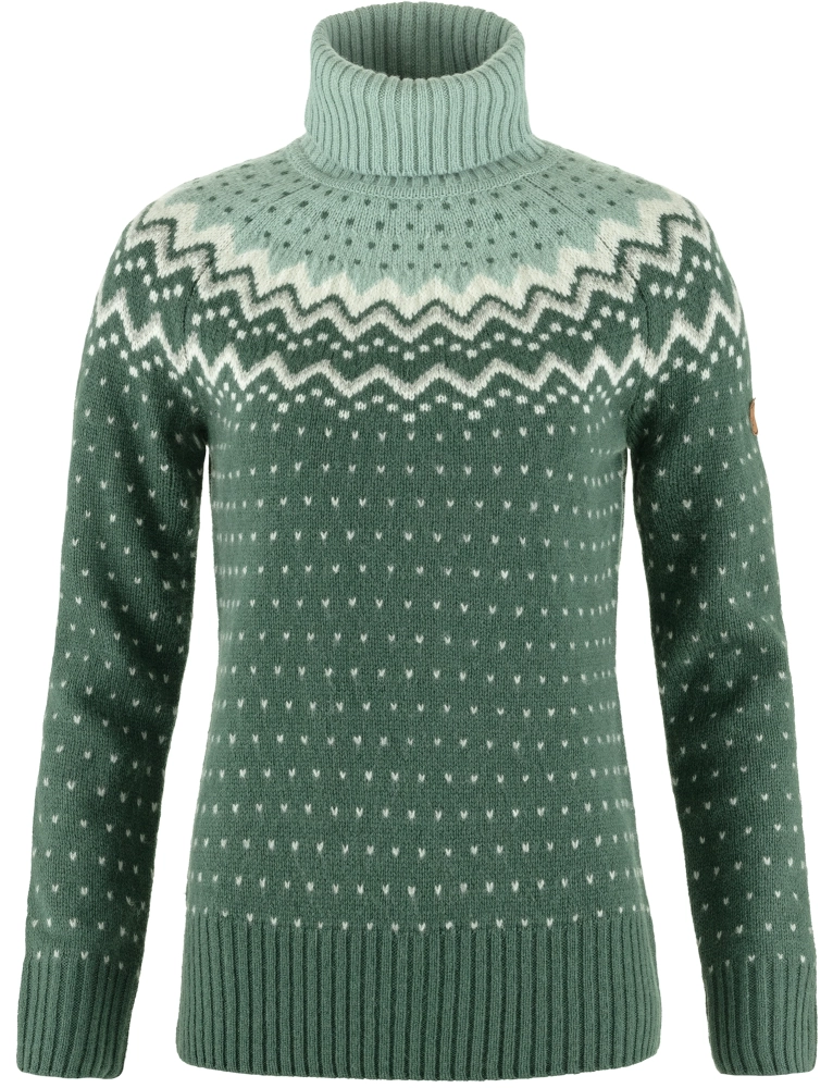 Ovik Knit Roller Neck W, kolor: 679-674 - Deep Patina-Misty Green